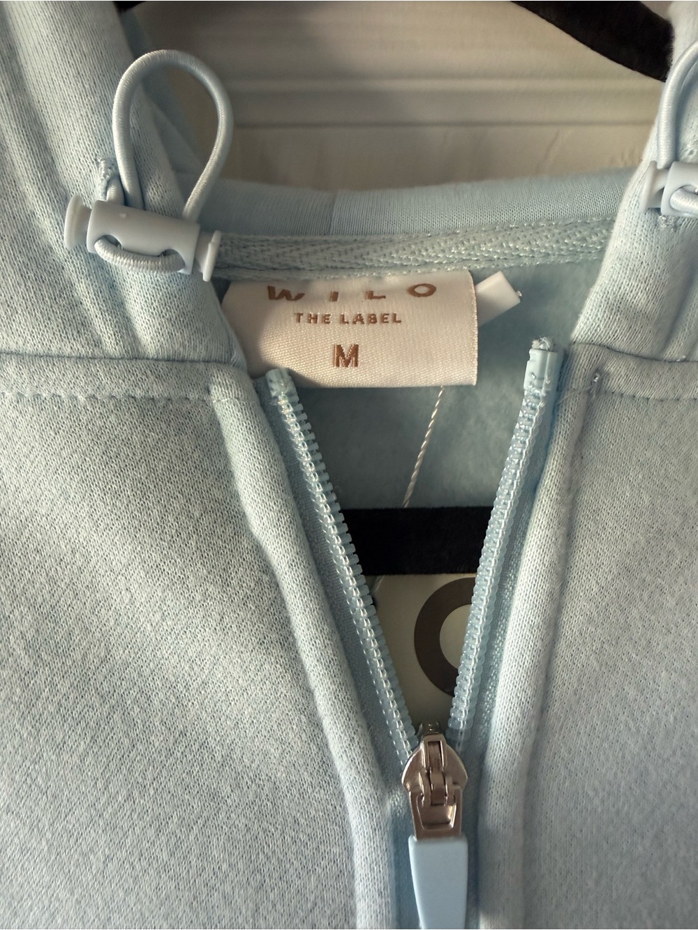 Wilo Women's Light Blue Zip Hoodie - Picture 3 of 4